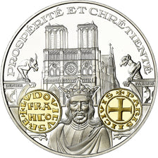 France, Medal, Histoire Monétaire, Denier Parisis, Louis VII, MS(65-70), Silver