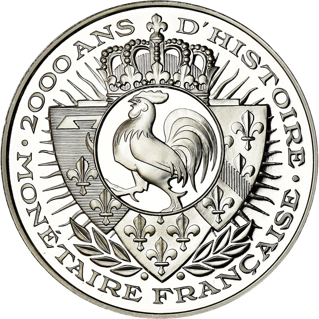 France, Medal, Histoire Monétaire, Denier Parisis, Louis VII, MS(65-70), Silver