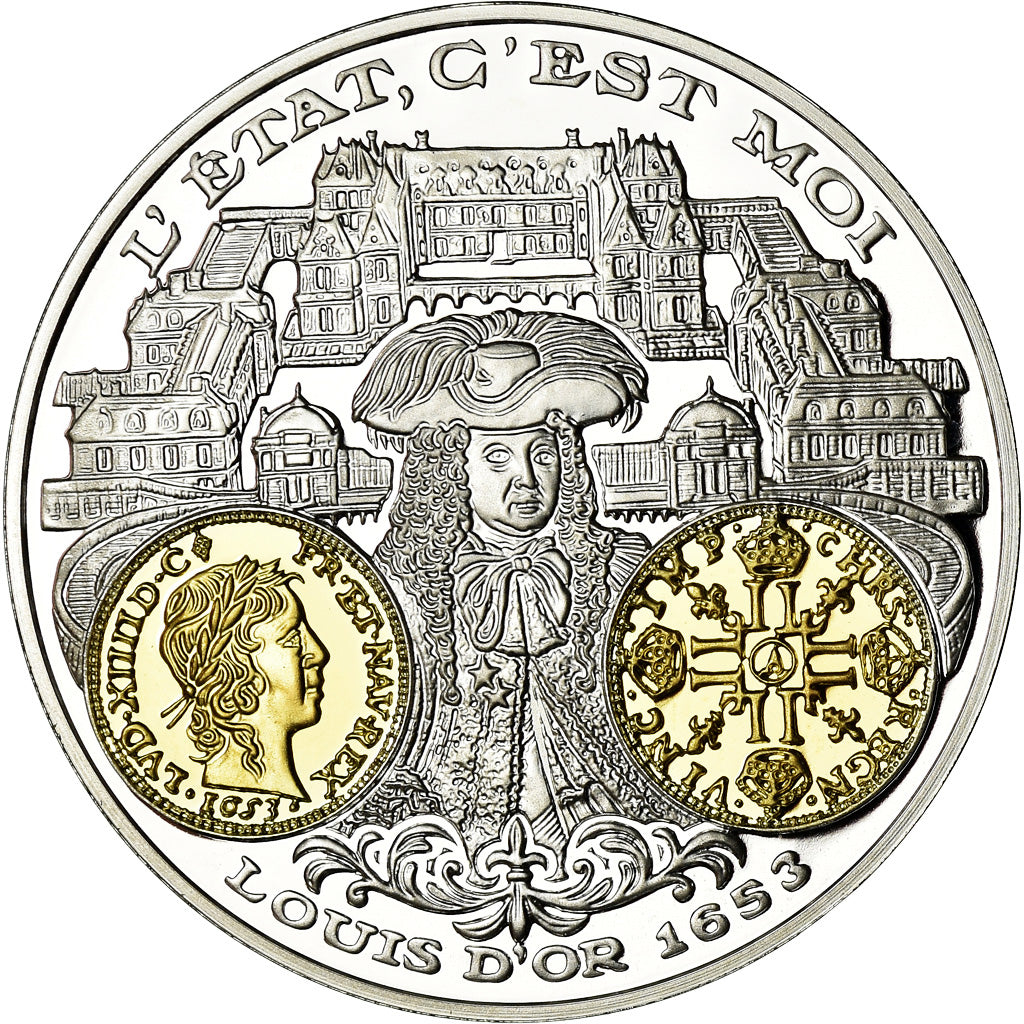 Francia, medaglia, Louis XIV, 2000 Ans d'Histoire Monétaire, Louis d'Or, FDC