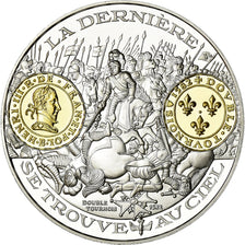 Francia, medalla, Histoire Monétaire, Double Tournois Henri III, FDC, Plata