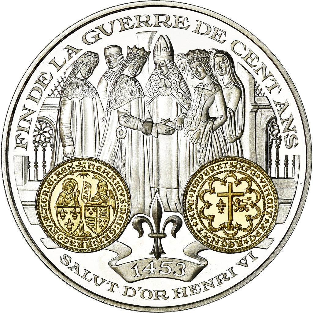 France, Medal, Histoire Monétaire, Salut d'Or Henry VI, MS(65-70), Silver