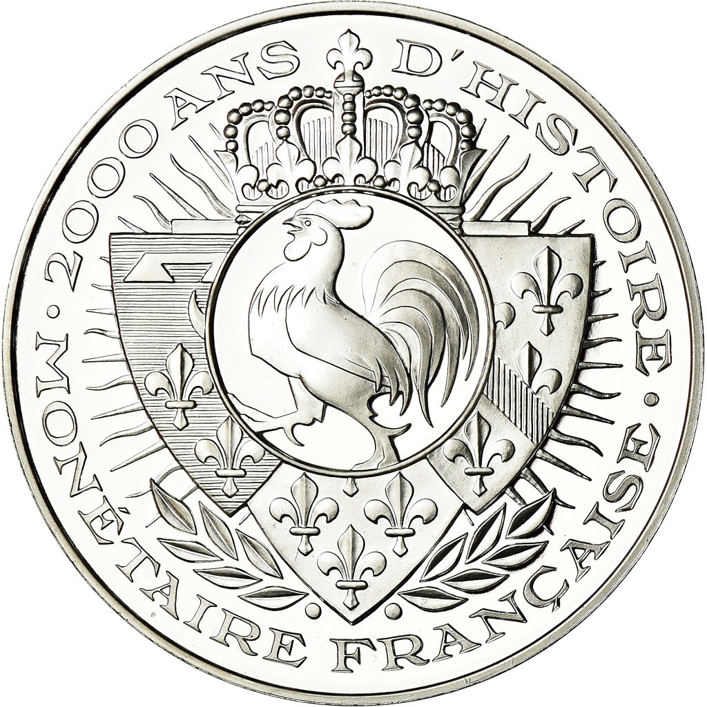 France, Medal, Histoire Monétaire, Ecu d'Or Charles VI, MS(65-70), Silver