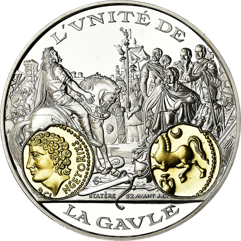 France, Medal, Histoire Monétaire, Statère Vercingétorix, MS(65-70), Silver