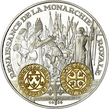 France, Médaille, Histoire Monétaire, Douzain Charles VII, FDC, Argent