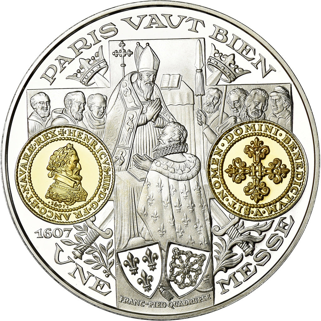 France, Médaille, Histoire Monétaire, Franc-Pied Quadruple, FDC, Argent