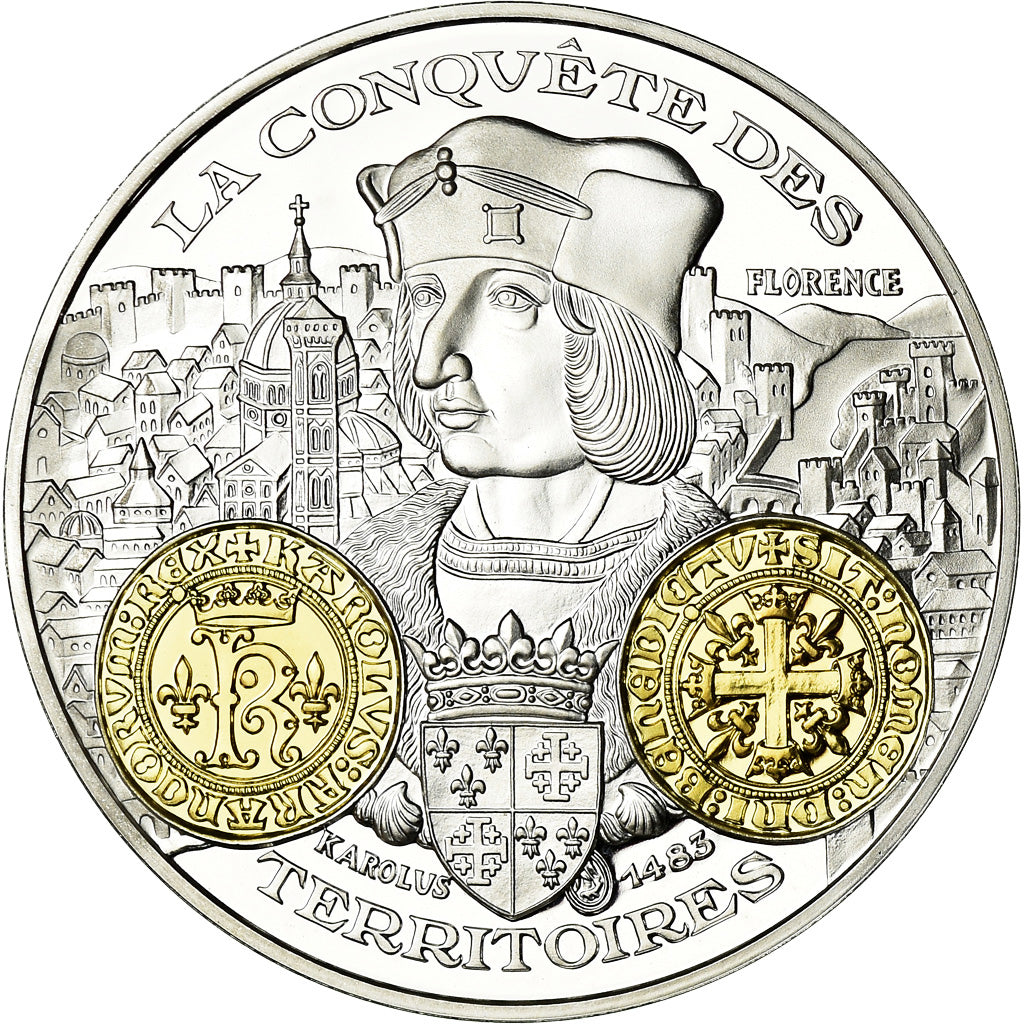 France, Medal, Histoire Monétaire, Karolus, Florence, MS(65-70), Silver