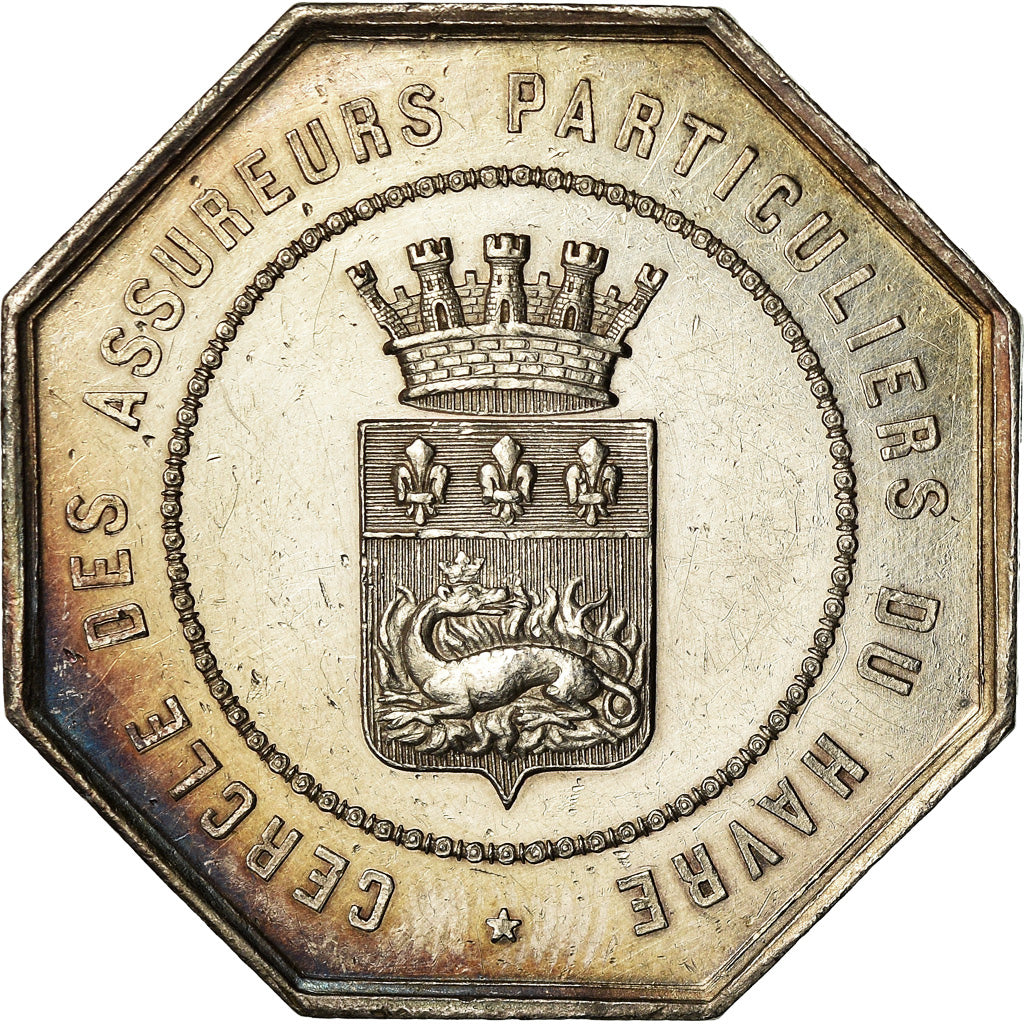 France, Medal, Cercle des Assureurs Particuliers du Havre, Caqué, AU(55-58)