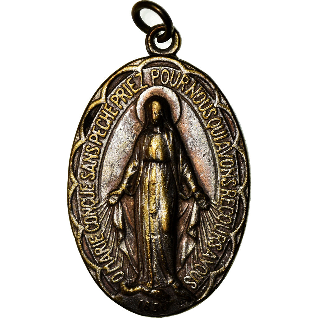 France, Medal, Religion, Marie Conçue sans Péché, 1830, EF(40-45), Silvered