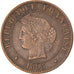 FRANCE, Cérès, Centime, 1895, Paris, KM #826.1, EF(40-45), Bronze, Gadoury #88,