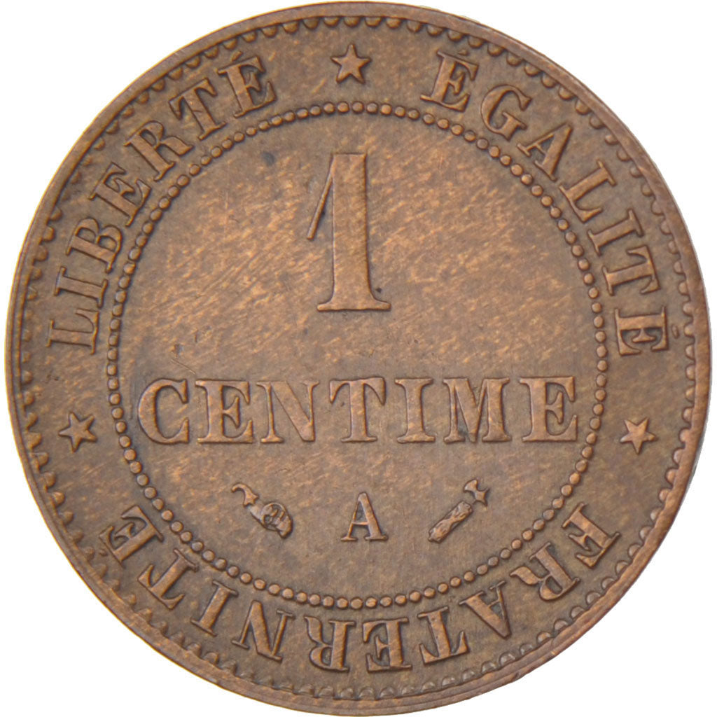 FRANCE, Cérès, Centime, 1895, Paris, KM #826.1, EF(40-45), Bronze, Gadoury #88,