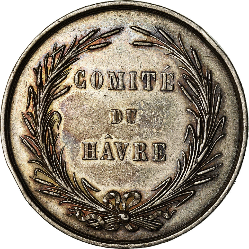 France, Token, Assureurs maritimes, Comité du Hâvre, 1864, AU(50-53), Silver