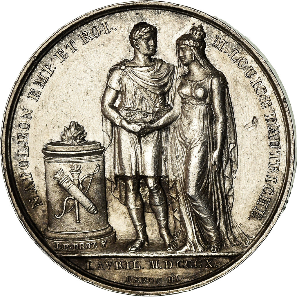 France, Médaille, Mariage de Napoléon Ier et Marie-Louise d'Autriche, 1810
