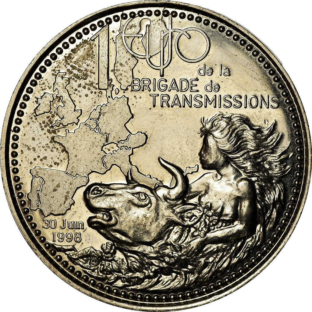France, Token, 1 Euro de la Brigade de Transmissions, 1998, MS(63)