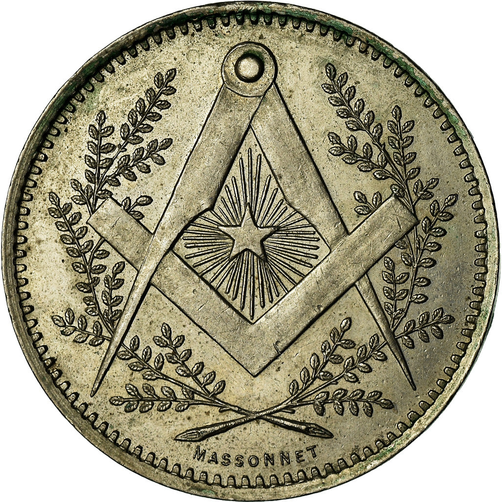 France, Jeton, Masonic, Mont Sinaï, SUP, Maillechort, Labouret:290