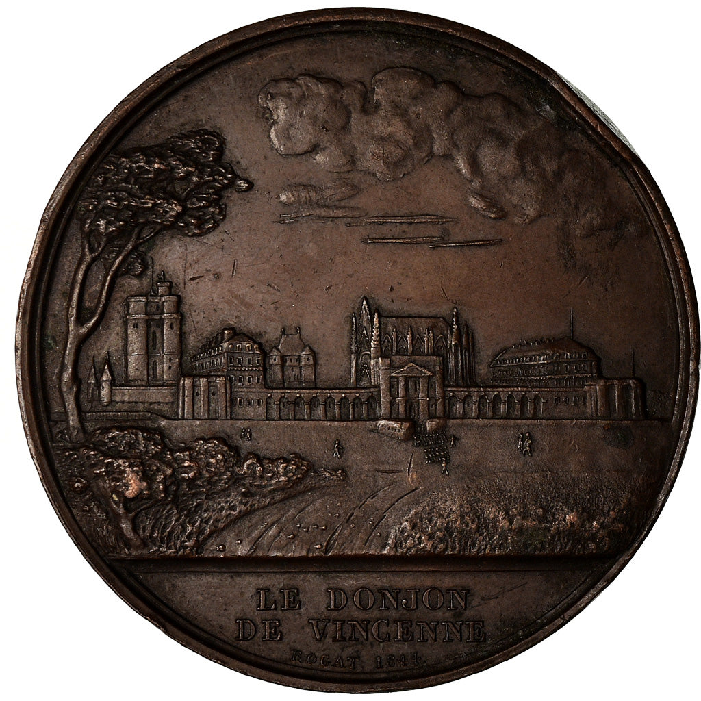 France, Medal, Prise de la Bastille , Donjon de Vincennes, 1844, Rogat