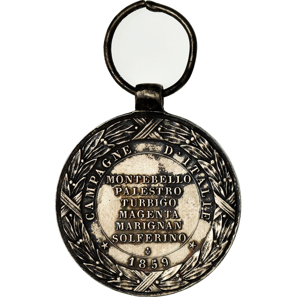 França, Napoléon III, Campagne d'Italie, Medal, 1859, Qualidade Excelente