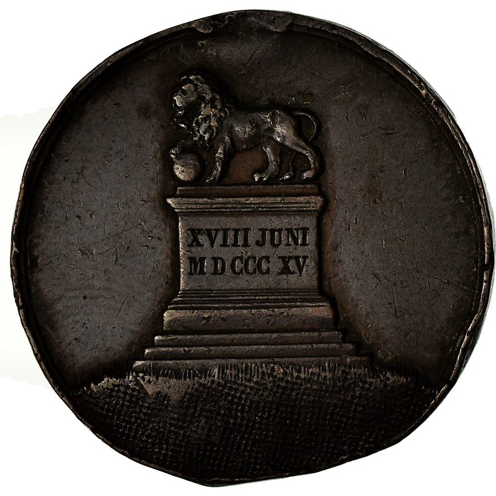 France, Token, Souvenir du Champ de Bataille de Waterloo, 1815, VF(30-35)