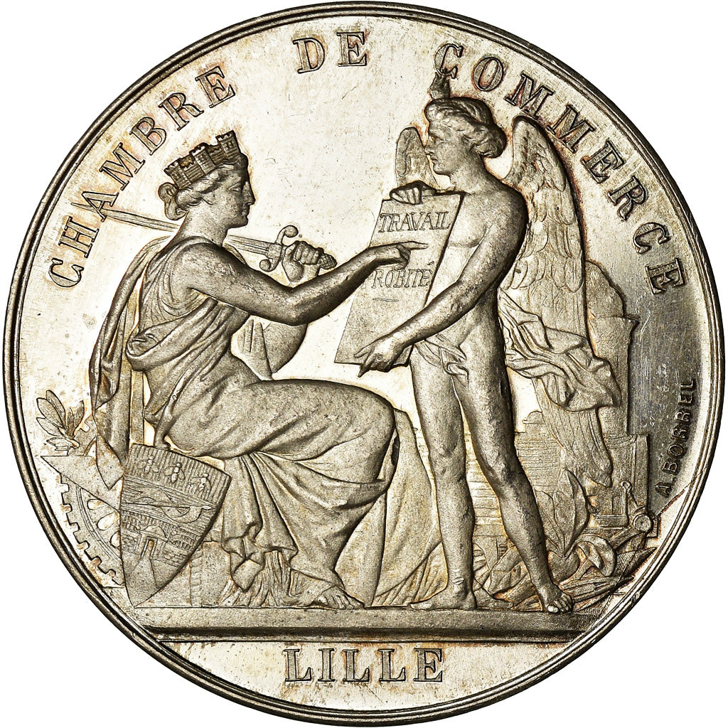 France, Token, Chambre de Commerce de Lille, Borrel.A, MS(63), Silver
