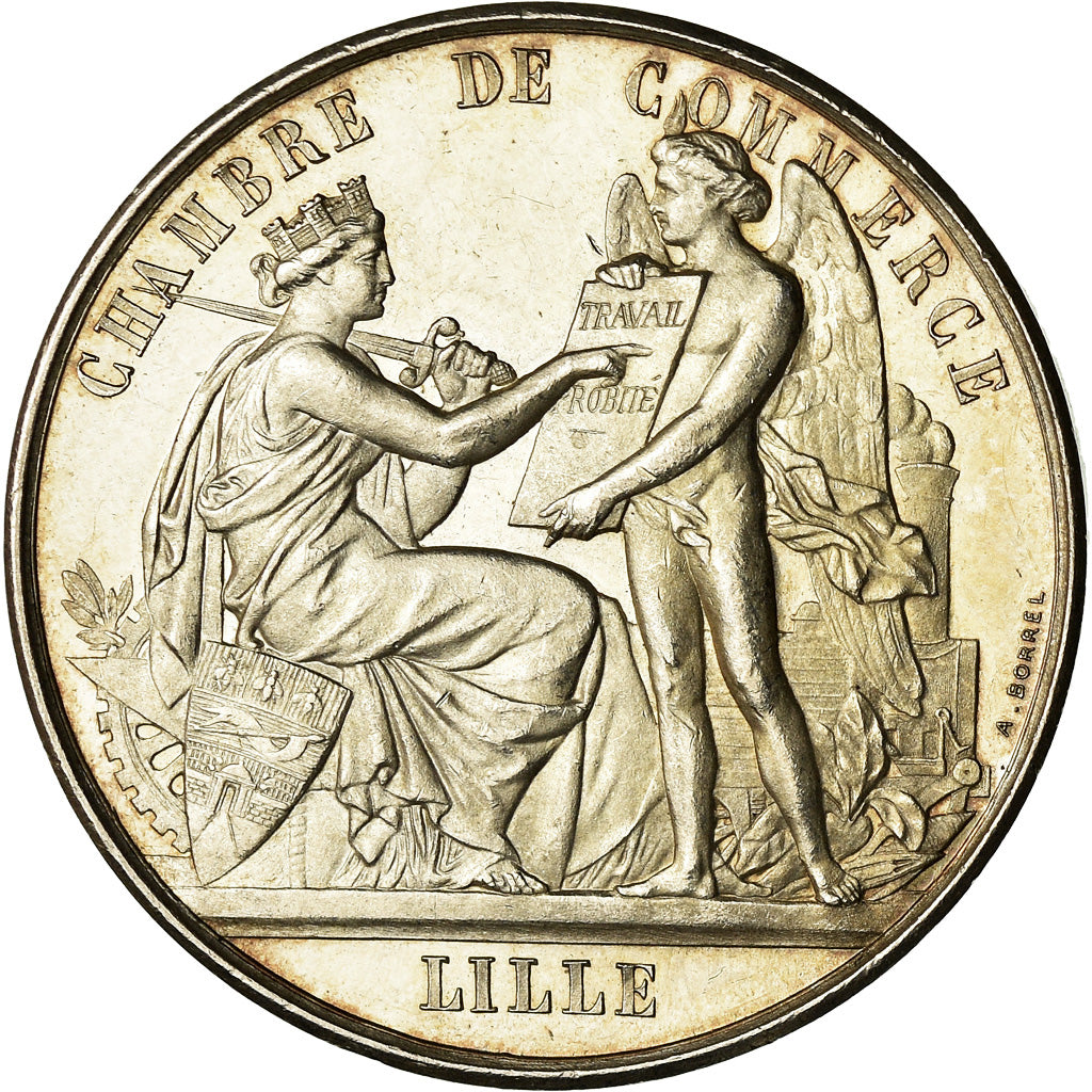 France, Jeton, Chambre de Commerce de Lille, Borrel.A, SUP+, Argent