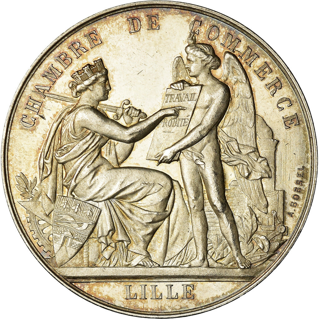 France, Token, Chambre de Commerce de Lille, Borrel.A, MS(60-62), Silver