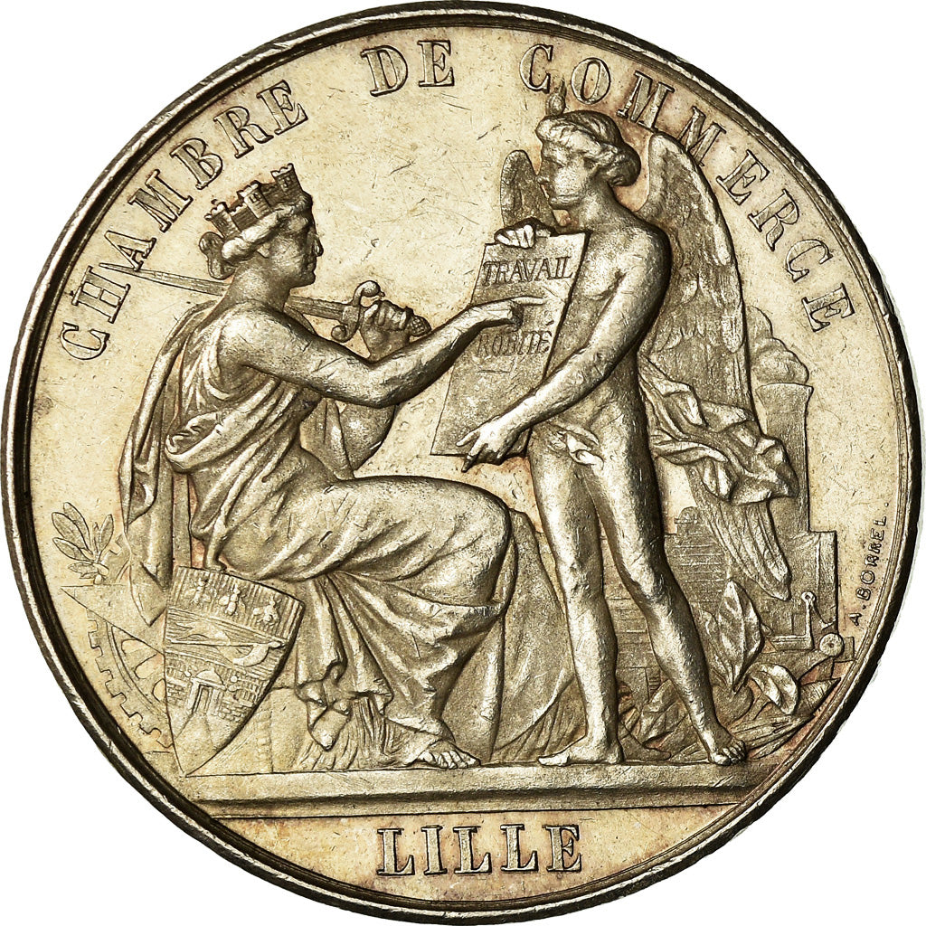 France, Token, Chambre de Commerce de Lille, Borrel.A, AU(55-58), Silver