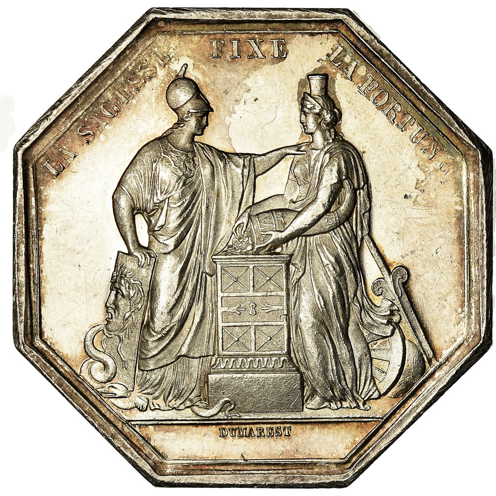 France, Token, Banque de France, An VIII, Dumarest, MS(60-62), Silver