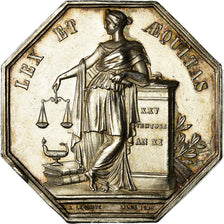 France, Token, Notaires de l'Arrondissement de Lille, Lecomte, MS(63), Silver