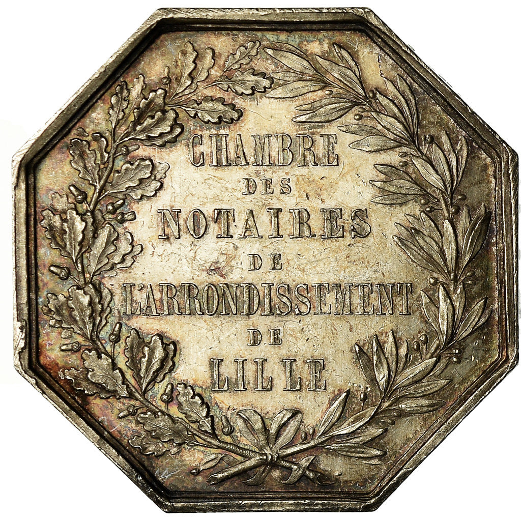 France, Token, Notaires de l'Arrondissement de Lille, Lecomte, MS(60-62)