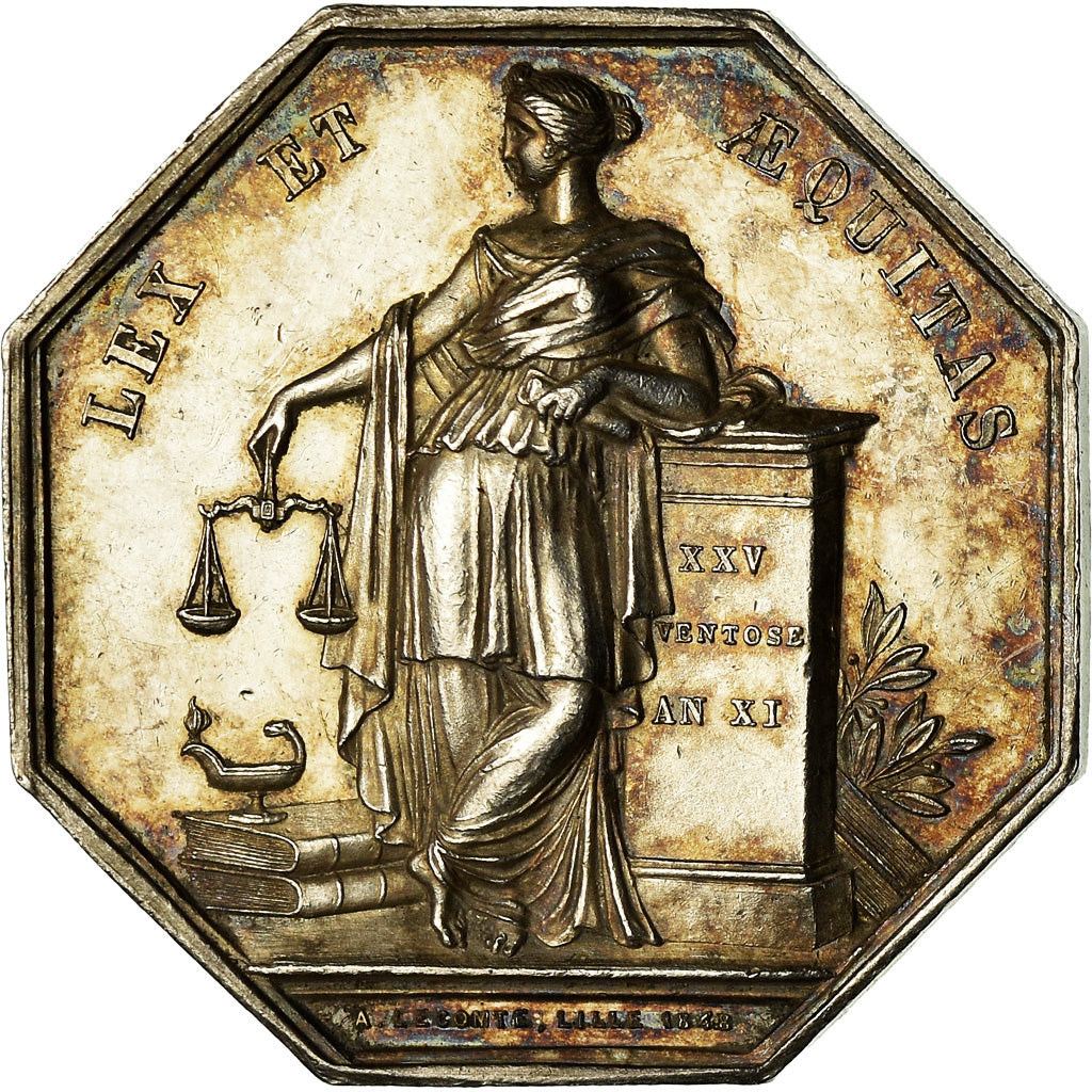 France, Token, Notaires de l'Arrondissement de Lille, Lecomte, MS(60-62)