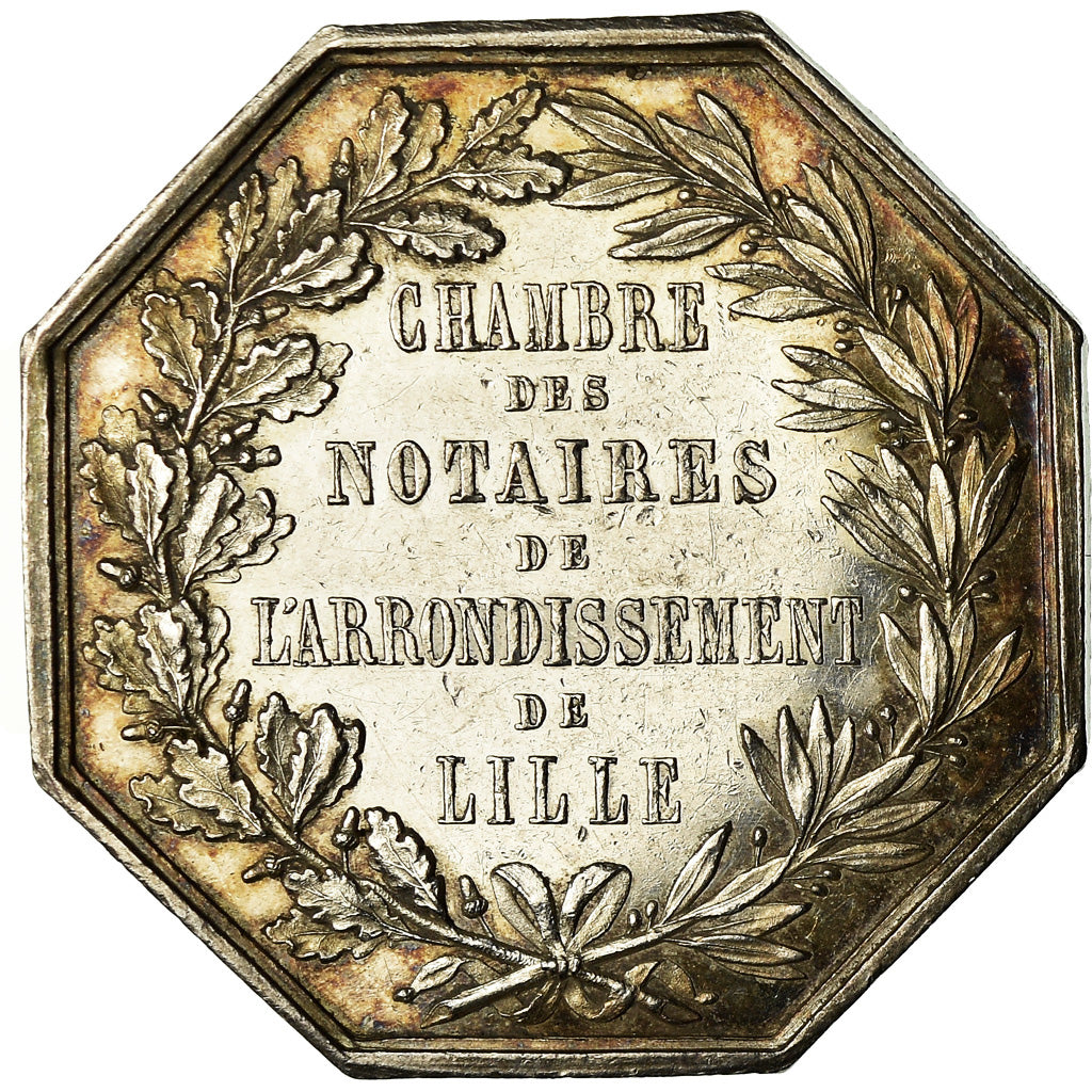 France, Token, Notaires de l'Arrondissement de Lille, Lecomte, MS(60-62)