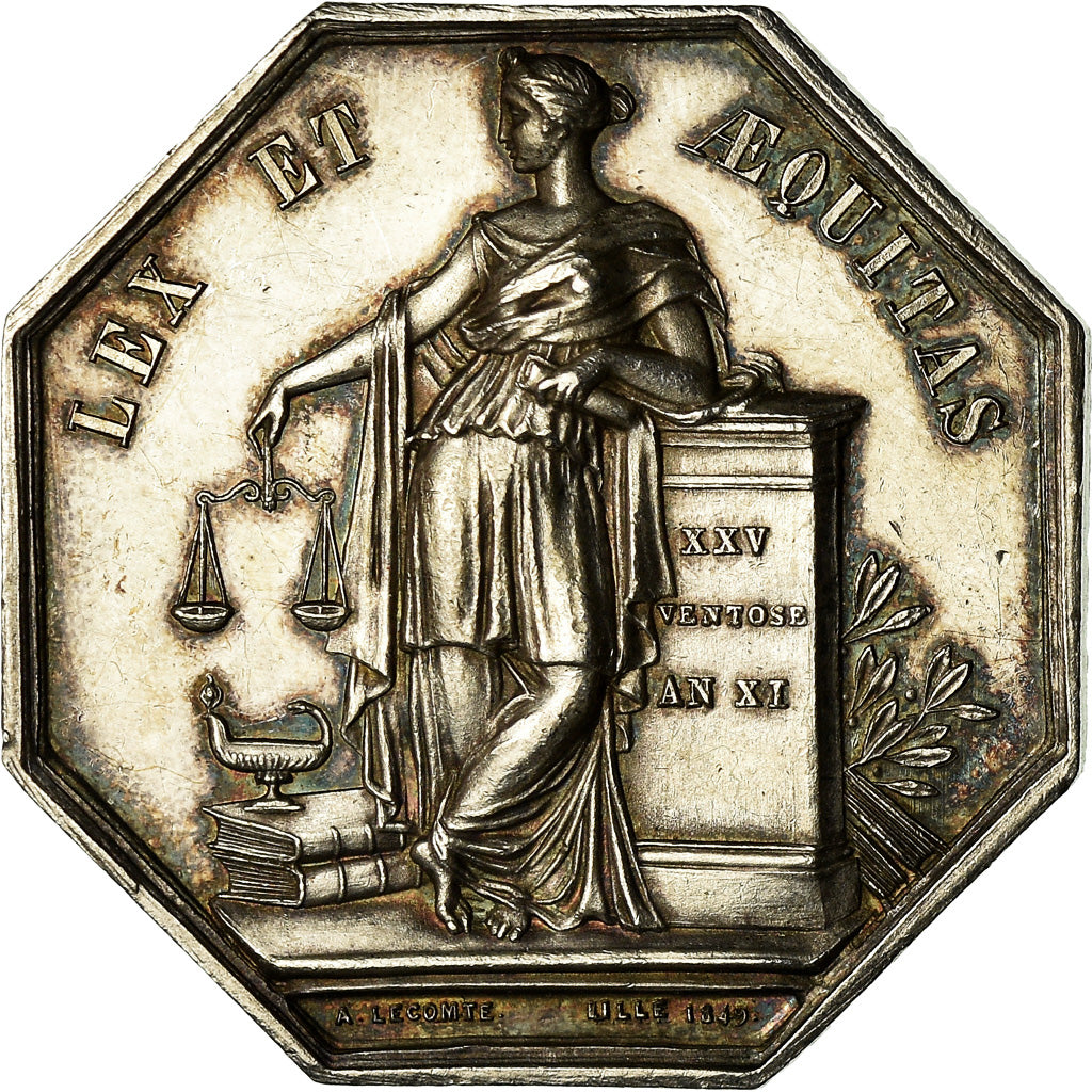France, Token, Notaires de l'Arrondissement de Lille, Lecomte, MS(60-62)