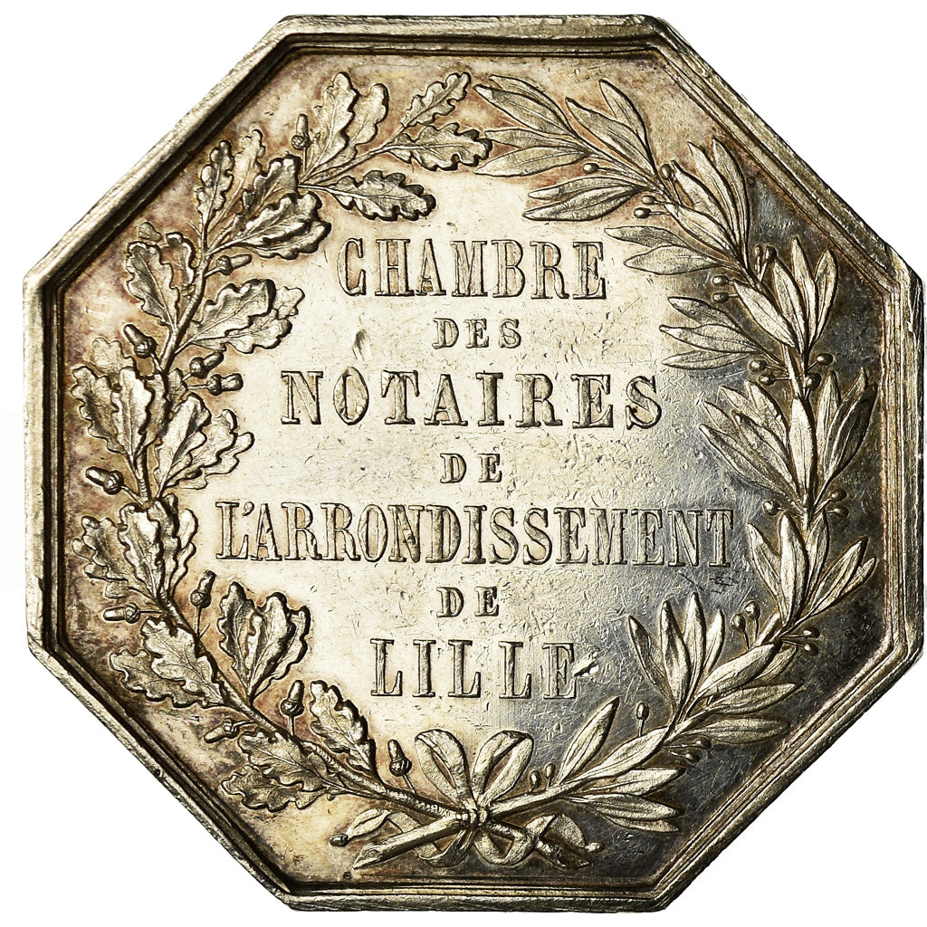 France, Token, Notaires de l'Arrondissement de Lille, Lecomte, MS(60-62)