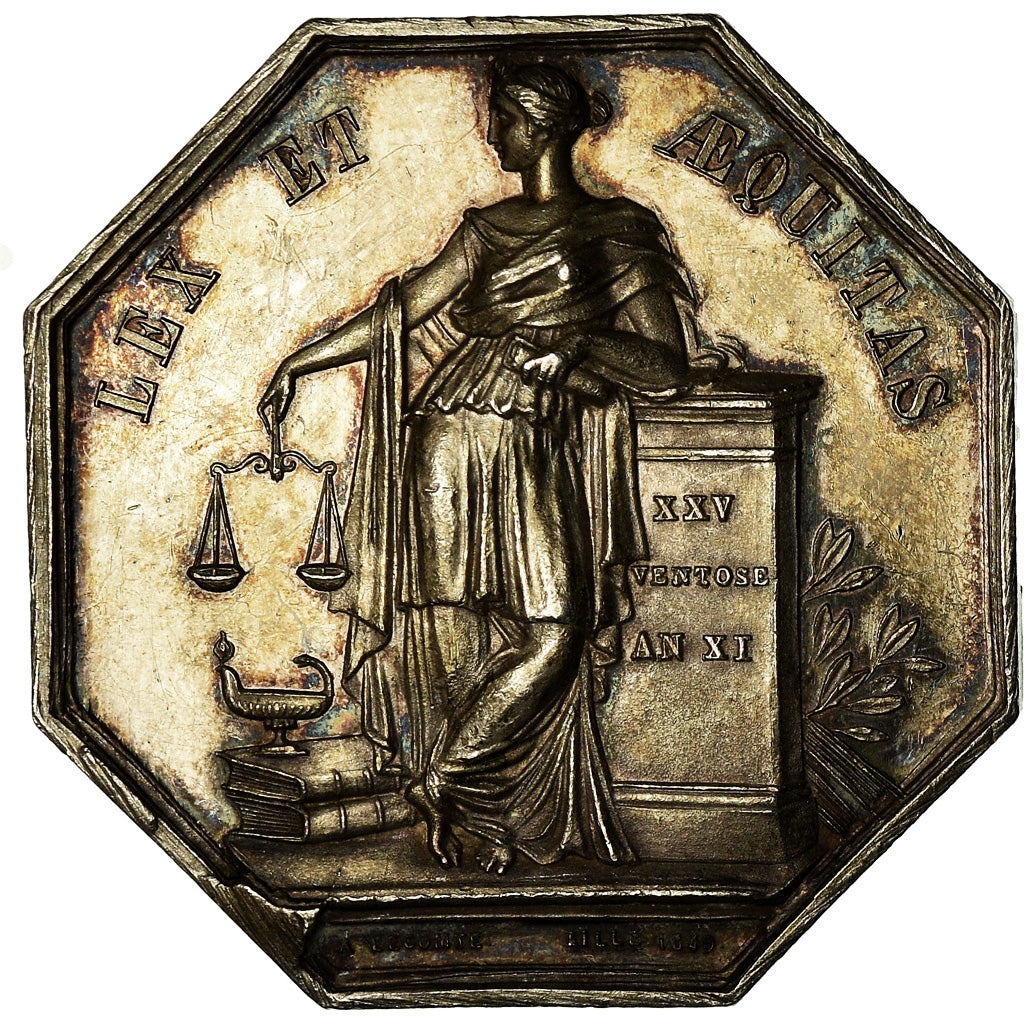 France, Token, Notaires de l'Arrondissement de Lille, Lecomte, MS(60-62)