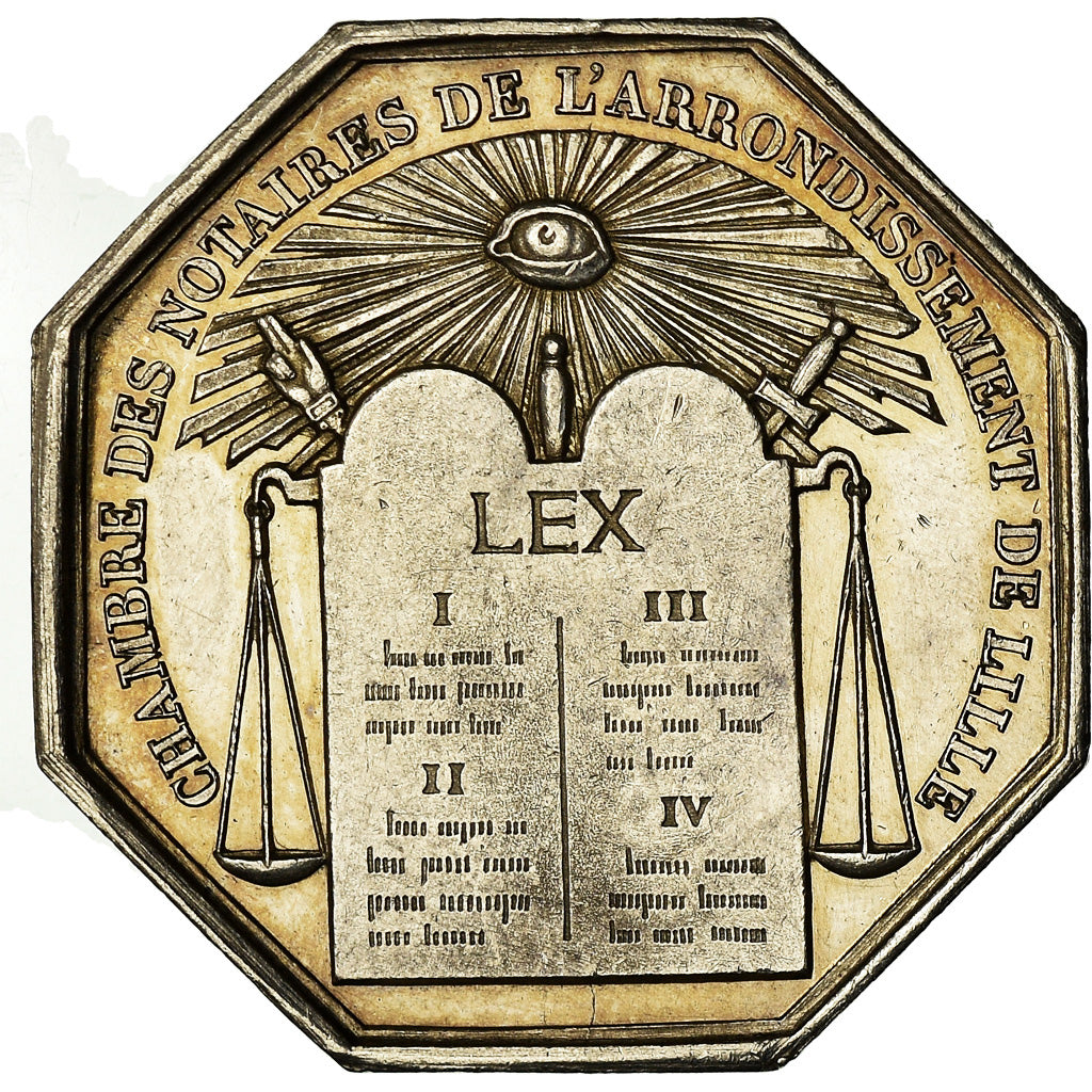 Francia, Token, Louis Philippe I, Notaires de l'Arrondissement de Lille
