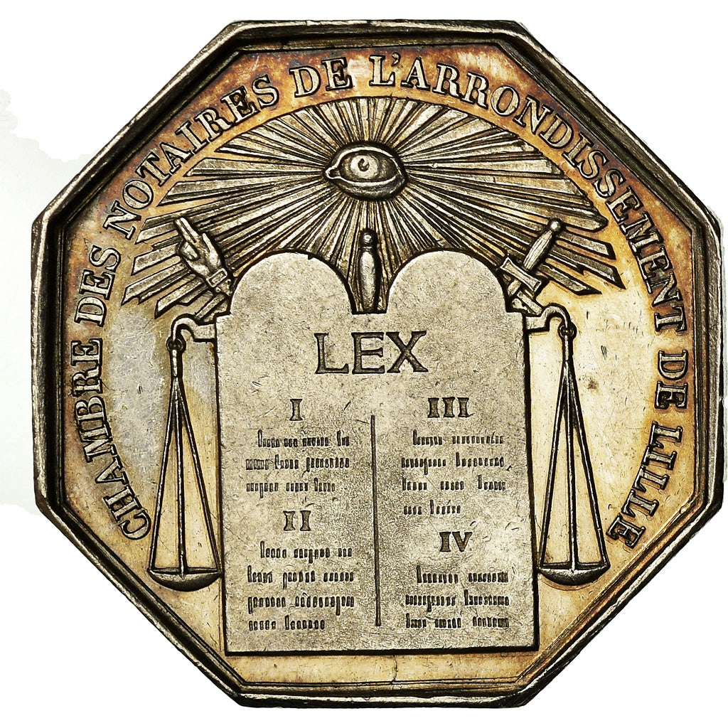 France, Token, Louis Philippe I, Notaires de l'Arrondissement de Lille