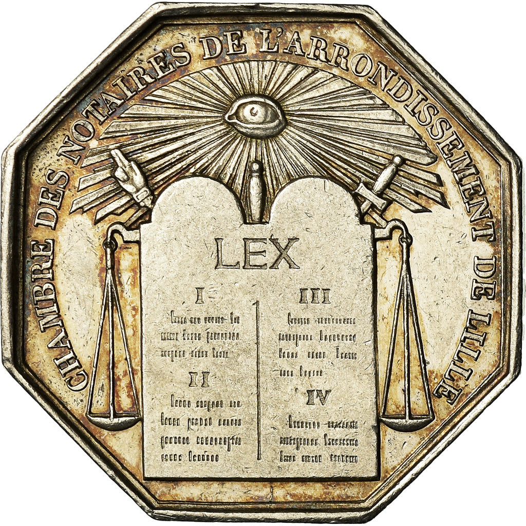 France, Token, Louis Philippe I, Notaires de l'Arrondissement de Lille
