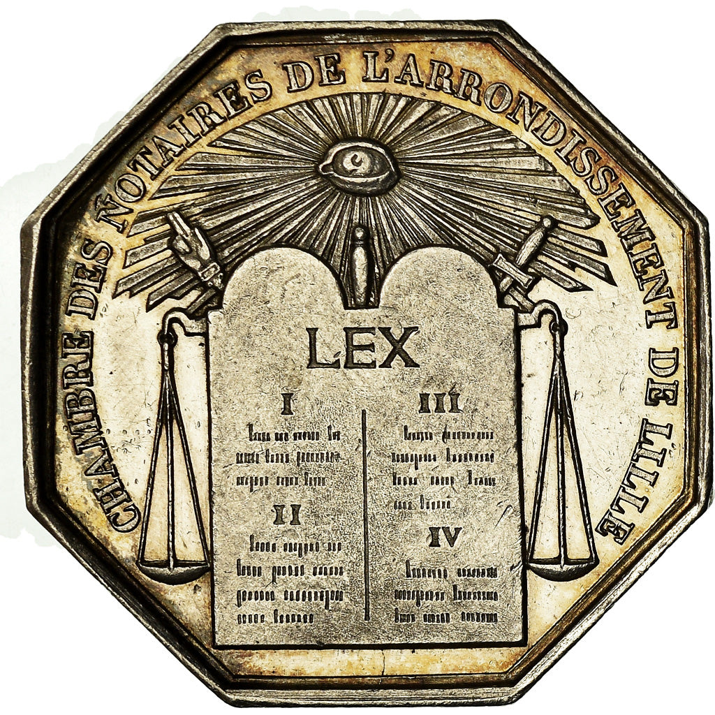 France, Token, Louis Philippe I, Notaires de l'Arrondissement de Lille