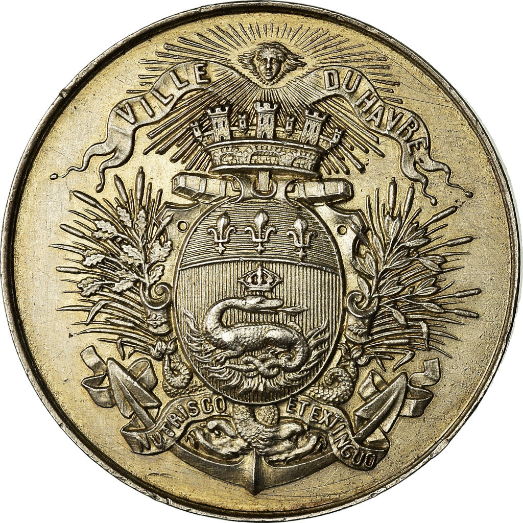 France, Token, Ville du Havre, MS(60-62), Silver