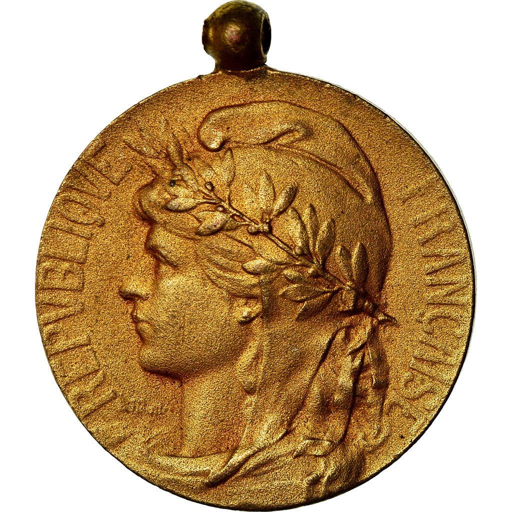 France, Médaille d'honneur du travail, Médaille, Très bon état, Mattei, Gilt
