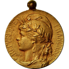 France, Médaille d'honneur du travail, Médaille, Très bon état, Mattei, Gilt