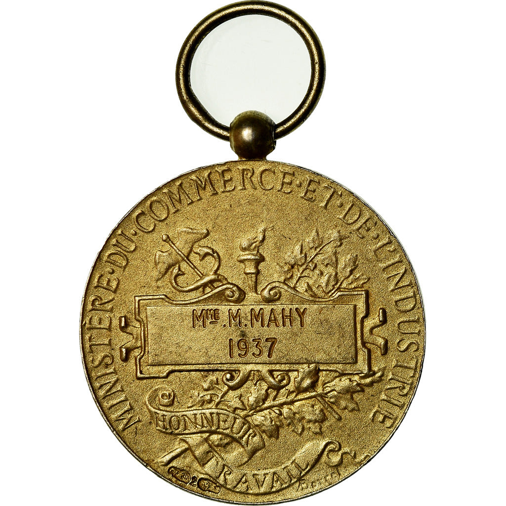 France, Ministère du Commerce et de l'Industrie, Medal, 1937, Very Good