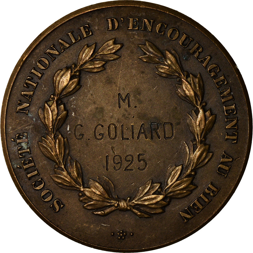 France, Médaille, Société Nationale d'Encouragement au bien, 1925, SUP