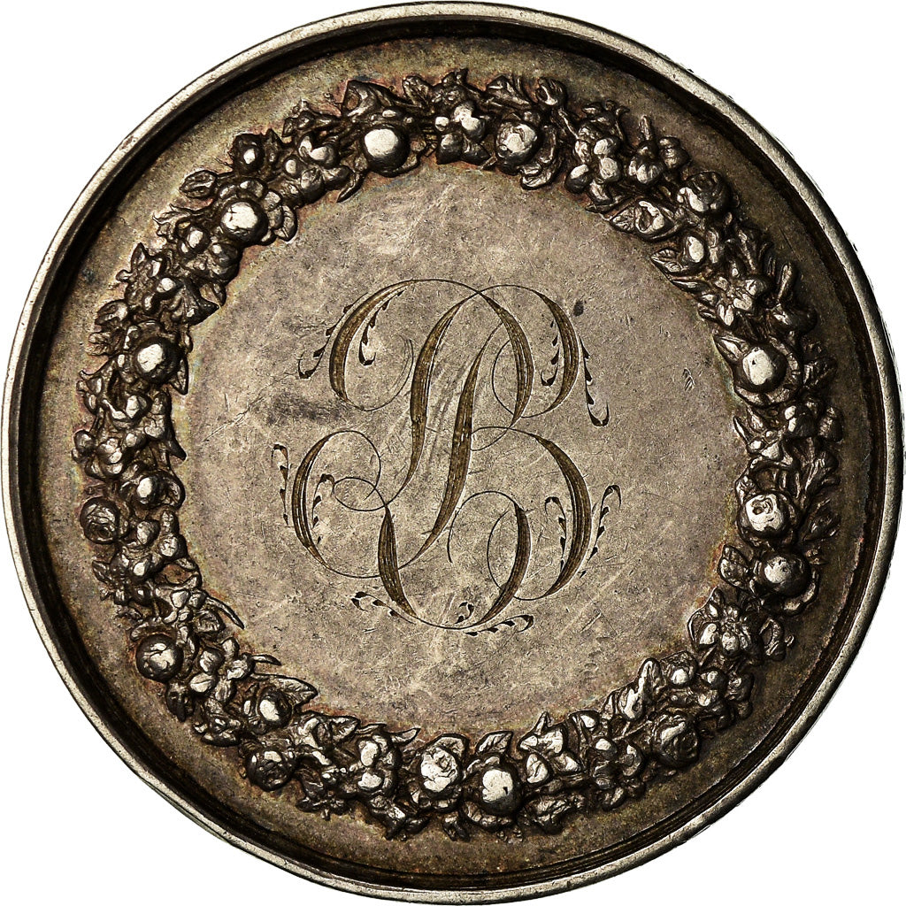 France, Médaille, Noces, Mariage, Religion, 1858, Gayrard, SUP, Argent