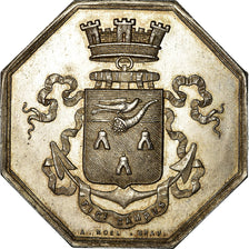 France, Token, Chambre de Commerce de Fécamp, 1825, Noël, MS(60-62), Silver