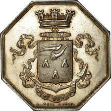 France, Token, Chambre de Commerce de Fécamp, 1825, Noël, MS(60-62), Silver