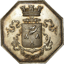 France, Token, Chambre de Commerce de Fécamp, 1825, Noël, MS(60-62), Silver