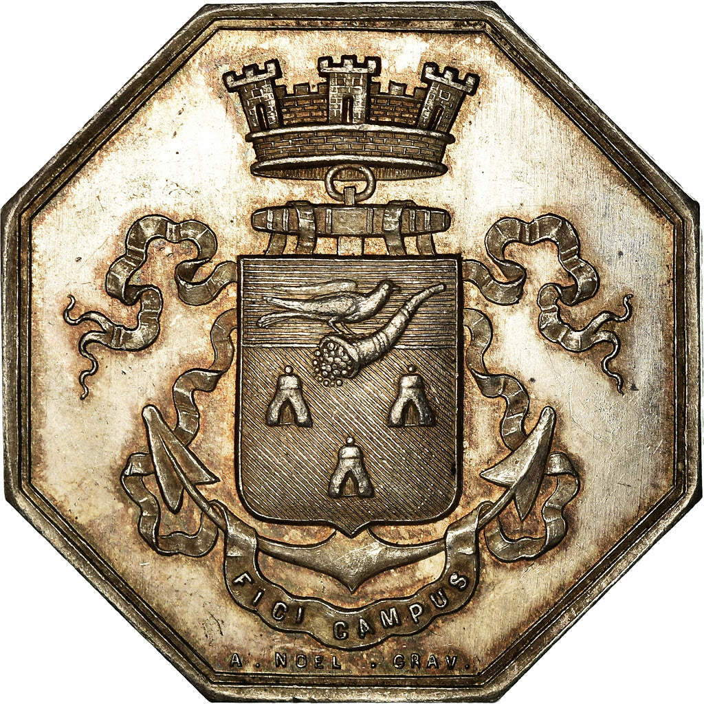 Francia, Token, Chambre de Commerce de Fécamp, 1825, Noël, SPL-, Argento