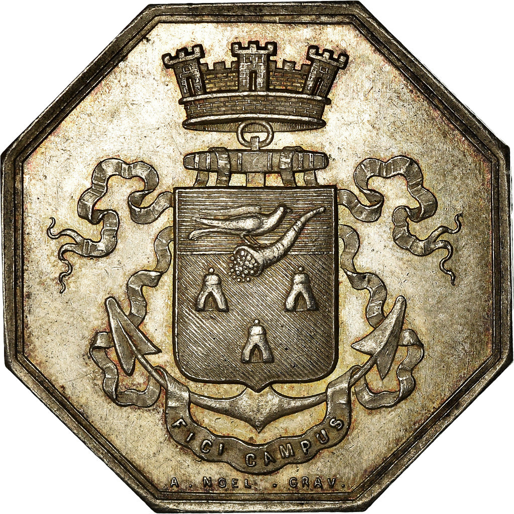 Francia, Token, Chambre de Commerce de Fécamp, 1825, Noël, SPL-, Argento
