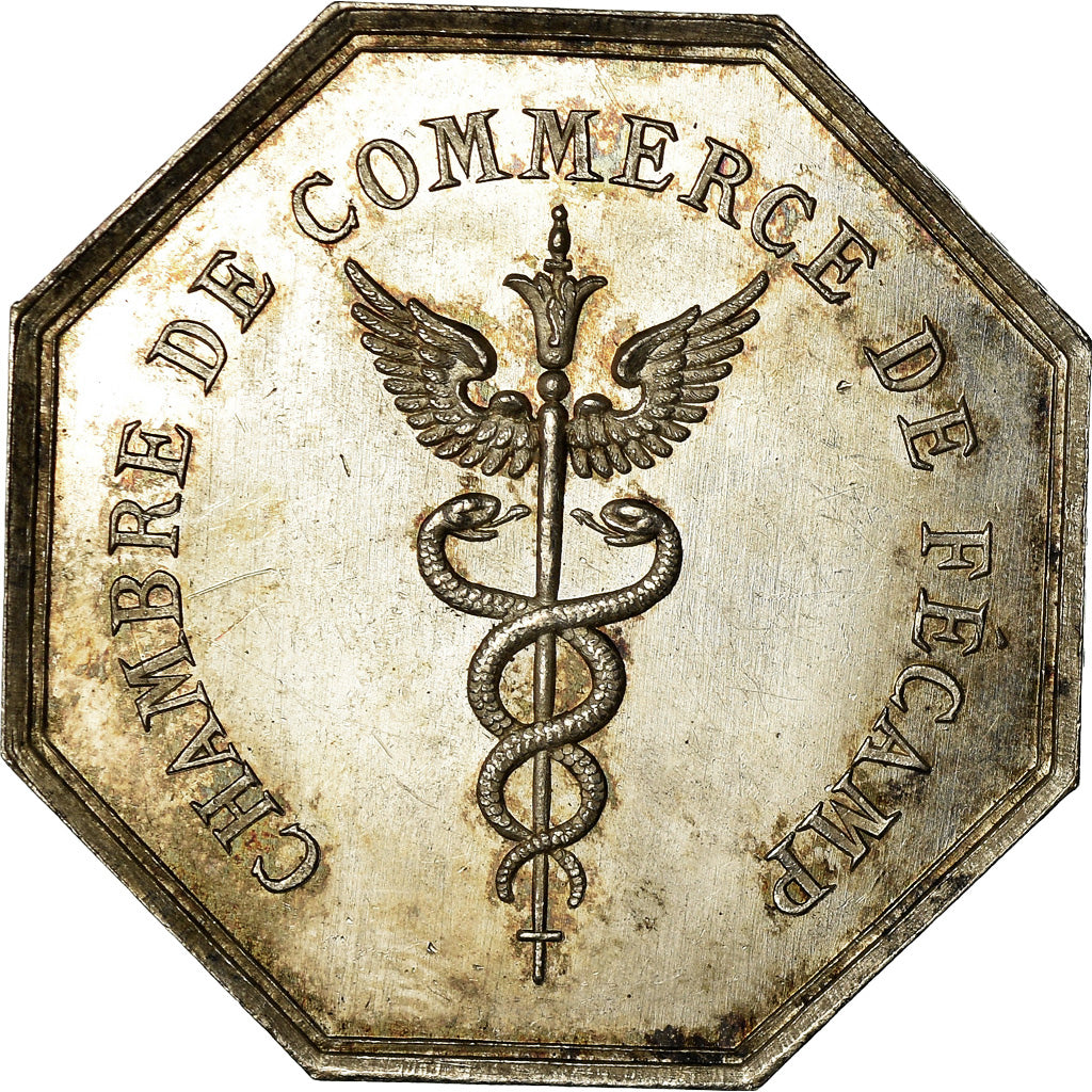 Frankreich, Token, Chambre de Commerce de Fécamp, 1825, Noël, VZ, Silber