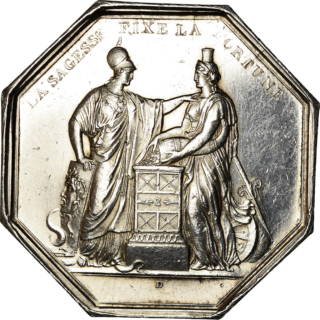 Francia, Token, Banque de France, An VIII, Dumarest, EBC, Plata